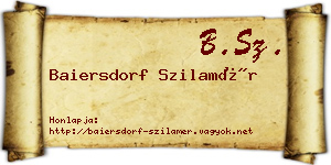 Baiersdorf Szilamér névjegykártya